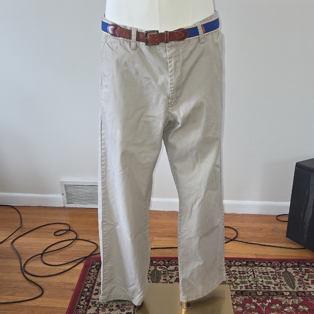 Banana Republic Beige Straight-Leg Chinos